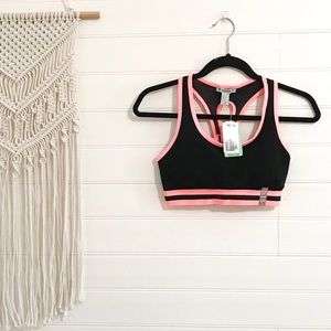 Forever21 Black and Coral Sports Bra